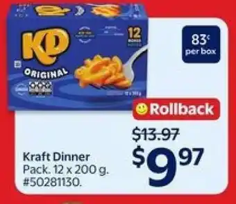 Walmart Kraft Dinner offer