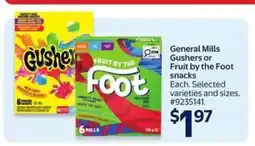 Walmart General Mills Gushers or Fruit by the Foot snacks offer