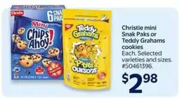 Walmart Christie mini Snak Paks or Teddy Grahams cookies offer