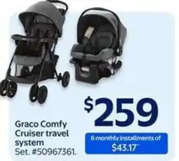Walmart Graco Comfy Cruiser Travel System offer