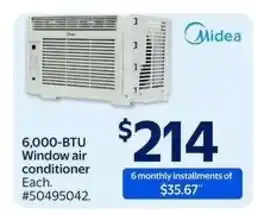 Walmart 6,000 BTU Window Air Conditioner offer