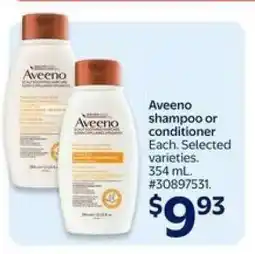 Walmart Aveeno Shampoo or Conditioner offer