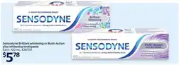 Walmart Sensodyne Brilliant whitening or Multi-Action plus whitening toothpaste offer
