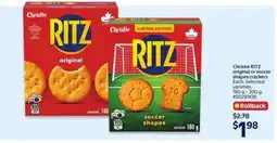 Walmart Christie RITZ original or soccer shapes crackers offer