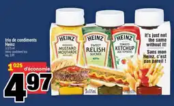 Super C trio de condiments Heinz offer