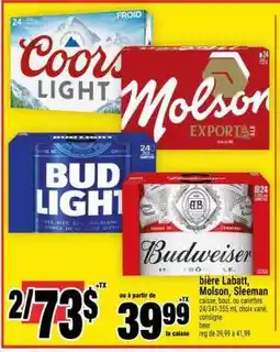 Super C BIÈRE LABATT, MOLSON, SLEEMAN offer