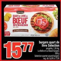 Super C BURGERS QUART DE LIVRE SELECTION offer