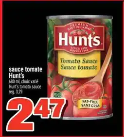 Super C SAUCE TOMATE HUNT'S offer