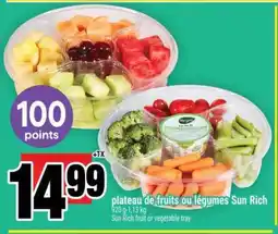 Super C plateau de fruits ou légumes Sun Rich offer