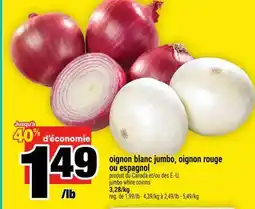 Super C oignon blanc jumbo, oignon rouge ou espagnol offer