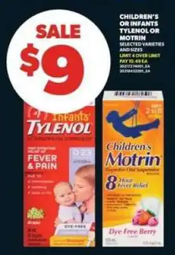 Real Canadian Superstore Children’s or Infants’ Tylenol or Motrin offer