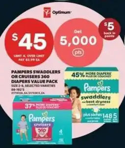 Real Canadian Superstore Pampers Swaddlers or Cruisers 360 Diapers Value Pack offer