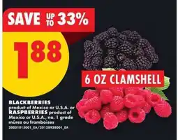 No Frills Blackberries or Raspberries offer