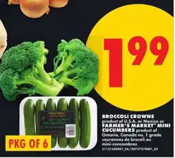 No Frills BROCCOLI CROWNS or FARMER'S MARKET MINI CUCUMBERS offer