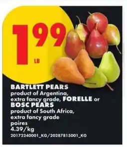 No Frills BARTLETT PEARS offer