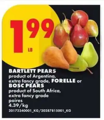 No Frills BARTLETT PEARS offer