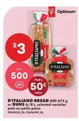 No Frills D'Italiano Bread or Buns offer