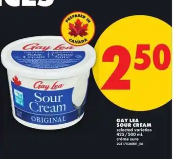 No Frills GAY LEA SOUR CREAM offer