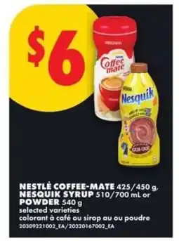 No Frills NESTLÉ COFFEE-MATE, NESQUIK SYRUP OR POWDER offer