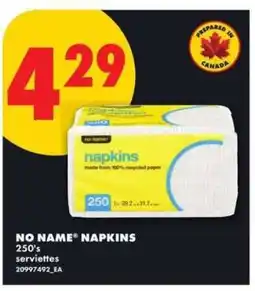 No Frills NO NAME NAPKINS offer