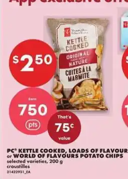No Frills PC Kettle Cooked Potato Chips offer