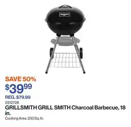 Patrick Morin GRILL SMITH Charcoal Barbecue, 18 in offer