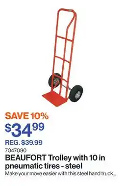 Patrick Morin Trolley with 10 in pneumatic tires - steel offer