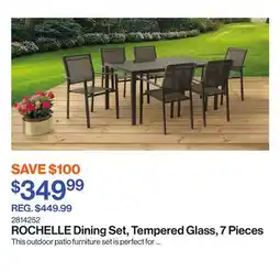 Patrick Morin ROCHELLE Dining Set, Tempered Glass, 7 Pieces offer