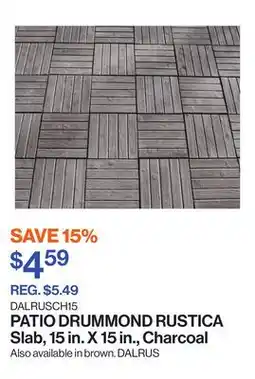 Patrick Morin RUSTICA Slab, 15 in. X 15 in., Charcoal offer