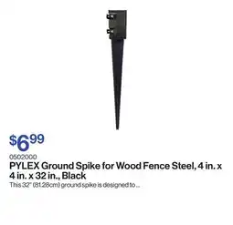 Patrick Morin Ground Spike for Wood Fence Steel, 4 in. x 4 in. x 32 in., Black offer