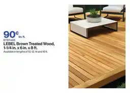 Patrick Morin Brown Treated Wood, 1-1/4 in. x 6 in. x 8 ft offer