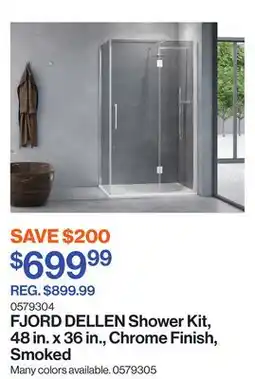 Patrick Morin DELLEN Shower Kit, 48 in. x 36 in., Chrome Finish, Smoked offer