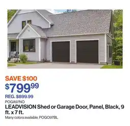 Patrick Morin Shed or Garage Door, Panel, Black, 9 ft. x 7 ft offer