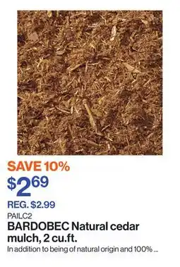 Patrick Morin Natural cedar mulch, 2 cu.ft offer