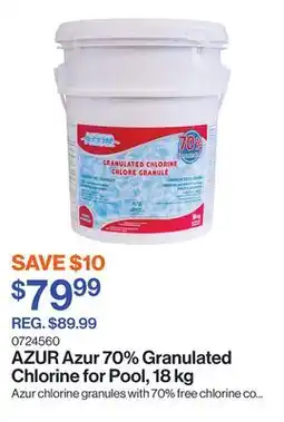 Patrick Morin Azur 70% Granulated Chlorine for Pool offer