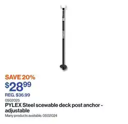 Patrick Morin Steel scewable deck post anchor - adjustable offer