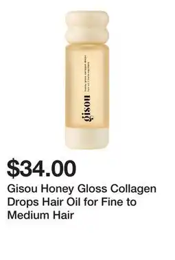Sephora Gisou Honey Gloss Collagen Drops Hair Oil for Fine to Medium Hair offer