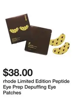 Sephora rhode Limited Edition Peptide Eye Prep Depuffing Eye Patches offer
