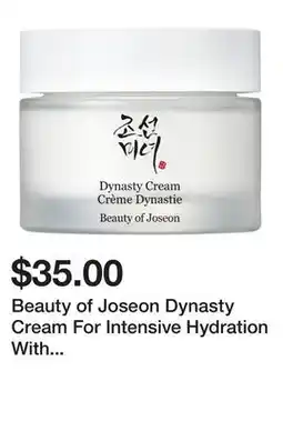 Sephora Beauty of Joseon Dynasty Cream For Intensive Hydration With Squalene + Rice Bran Water offer