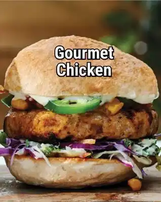 M & M Food Market Gourmet Chicken Burgers offer