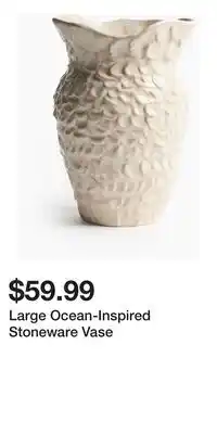 H&M Large Ocean-Inspired Stoneware Vase offer