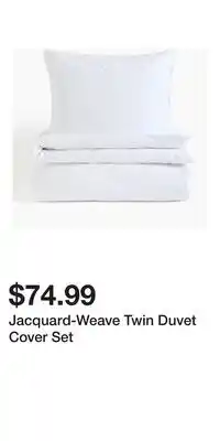 H&M Jacquard-Weave Twin Duvet Cover Set offer