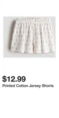 H&M Printed Cotton Jersey Shorts offer