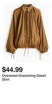 H&M Oversized Drawstring-Detail Shirt offer