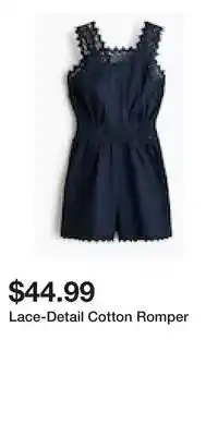 H&M Lace-Detail Cotton Romper offer