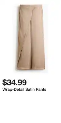 H&M Wrap-Detail Satin Pants offer