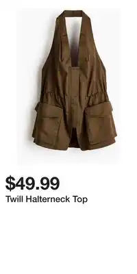 H&M Twill Halterneck Top offer