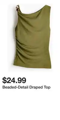 H&M Beaded-Detail Draped Top offer