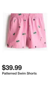 H&M Patterned Swim Shorts offer