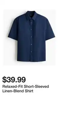 H&M Relaxed-Fit Short-Sleeved Linen-Blend Shirt offer